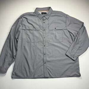 Orvis Men’s Vented Quick Dry Fishing Shirt Micro Houndstooth Navy/White Size XXL